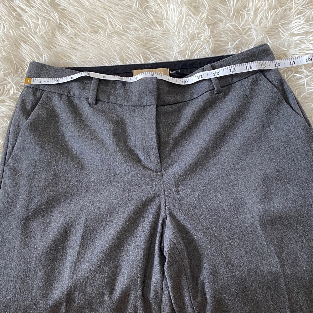 Talbots Gray Wool Dress Pants Size 4 Short – Italian Fabric Tailored Fit - Picture 7 of 9